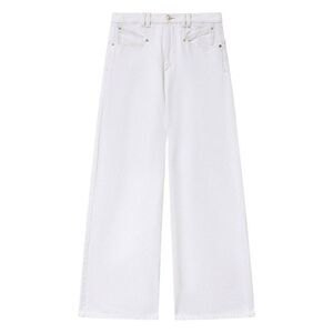 ISABEL MARANT High-Waisted Wide-Leg Trousers Women WHITE Pants